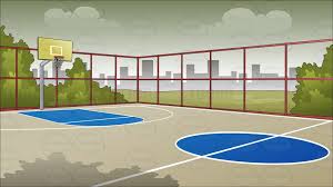 Dribble, pass, steal and dunk your way to glory. Outdoor Basketball Court Background Vector Clip Art Cartoon Wikiclipart