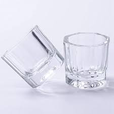 Rolabling 2 Pcs Set Glass Crystal Bowel Cup Dappen Dish Nail Art Acrylic Liquid Powder Nail Art Tools To View Nail Art Manicure Crystal Bowls Nail Art Tools