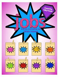 Superhero Classroom Job Chart With Headers And Descriptions Editable Template