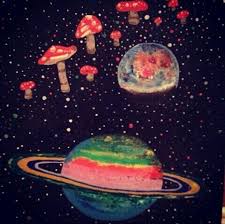 Vintage Planet Art Psychedelic Art Planets Art Environmental Art