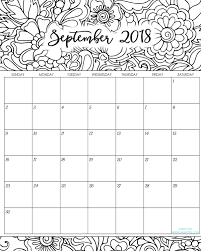 Download 2021 calendar printable with holidays, hd desktop wallpapers, yearly and monthly templates, 12 months, 6 months, half year, pdf, ms word, excel, floral and cute. 2018 Monthly Coloring Calendars Printables Coloring Calendar Calendar Printables October Calendar