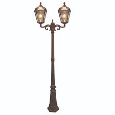 Check spelling or type a new query. Royal Bulb Double Head Solar Lamp Post Brushed Bronze Finish 98b102 Modern Lighting