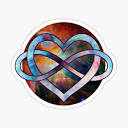 Polyamory Heart Symbol (Nebula Version)" Sticker for Sale by ...