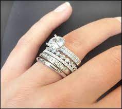 Stacked Wedding Bands With Solitaire Google Search Stacked Wedding Rings Diamond Wedding Bands Wedding Ring Trio