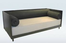 Add Cylinder Pillows To Disguise Daybeds In Home Theater Daybed Contemporary Bed Contemporary Daybeds