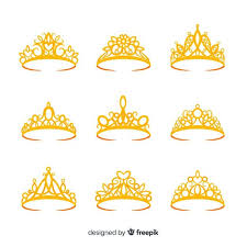 golden princess tiara collection ティアラ 無料 アイコン プリンセス