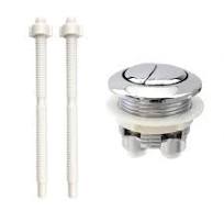 Desenda Toilet Tank Button Replacement Toilet Dual Flush Push Button, 38 mm  Thread Diameter Toilet Flush Button Round Head for Bathroom Toilet Water ...