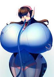 1girls alternate breast size ass expansion bakki breast expansion  d.va enormous breasts female female only female solo gigantic breasts  groping breasts hose hose inflation huge ass huge breasts hyper