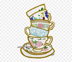 Use curved lines to sketch an irregular rounded shape that is flatter on top than on the bottom. Teacup Drawing Clip Art Stacked Tea Cups Transparent Free Transparent Png Clipart Images Download