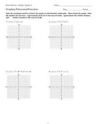 The revenue in millions of dollars for a fictional cable company from 2006 through 2013 is shown in the. Polynomial Functions Lesson Plans Worksheets Lesson Planet