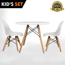 Kid S Eames Style Table Chairs Set Kids Table And Chairs Modern White Table Round Table And Chairs