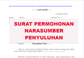 © © all rights reserved. 15 Contoh Surat Permohonan Narasumber 2020 Format Administrasi Desa