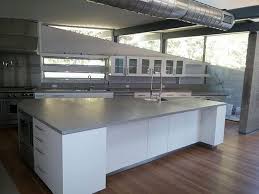 large kitchen concrete island
