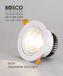 Boscolighting 007w Recessed Adjustable Downlights Are Designed For General Lighting Applications Great For Varying C Downlights Recessed Downlights Led Lights