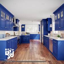 Contemporary Kitchen Cabinets In Dark Blue Colors Los Angeles Royal Blue Contempora Country Kitchen Colors Dark Blue Kitchens Contemporary Kitchen Cabinets