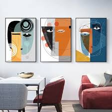 Abstract Modern Portrait Face Canvas Wall Art Home Decor Tiptophomedecor Abstract Art Painting Modern Art Paintings Wall Art Canvas Painting