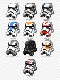 • the animated armor design, seen in 2008 the clone wars cartoon series, differs from the realistic armor design. Stormtrooper Helmet Clipart Clone Trooper Rank Colors Png Download 5269595 Pikpng