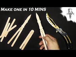 If the knife is already open you should find someone who understand a butterfly knife to close it for you. Super Easy Way To Make Butterfly Knife Popsicle Sticks Diy 2019 Youtube Butterfly Knife Popsicle Sticks Popsicle Stick Diy