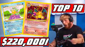 Logan paul holding his recently purchased charizard card. Logan Pauls Top 10 Most Valuable Pokemon Cards Pulled Youtube