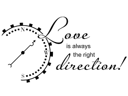 Wandtattoo Love Is Always The Right Direction Wandtattoo De