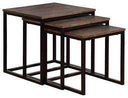 Deep coffee tables to reflect your style and inspire your home. Arcadia Acacia Wood 24 Square Nesting End Tables Industrial Coffee Table Sets By Bolton Furniture Inc Houzz