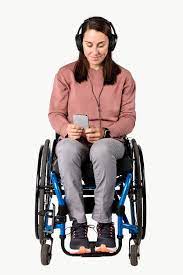 Cool Woman In A Wheelchair Listening To Music Premium Image By Rawpixel Com Mckinsey Wheelchair Wheelchair Women Listening To Music