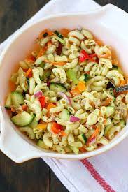 Simple Macaroni Salad Recipe Without Mayo The Pretty Bee Recipe Macaroni Salad Recipe Pasta Salad Recipes Easy Pasta Salad Recipe