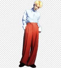Elige sus facciones con ojos. Suga X Min Yoongi X Bts Hombre En Camisa De Vestir Azul Y Pantalon Rojo Png Pngegg