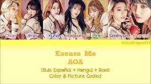 What mina was trying to do was to get jimin to sincerely apologize to her and reflect on what she had done. Aoa Excuse Me Sub Espanol Hangul Rom Color Picture Coded Youtube