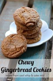 Chewy Gingerbread Cookies From Cake Mix Cool Whip Recipe Yummly Recipe Cake Mix Cookie Recipes Chewy Gingerbread Cookies Easy Gingerbread Cookies