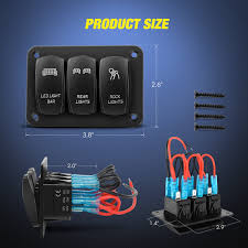 At your new wall switch, pull all the wires through the back of the electrical box. Nilight 3 Gang Aluminum Rocker Switch Panel 5 Pin On Off Pre Wired Tog Nilight Led Light
