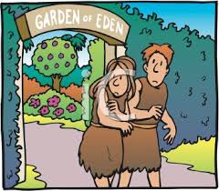 God's son came to die and be raised from the dead, so to hell we'd not go, but to heaven instead. Royalty Free Clipart Image Adam And Eve Clothed Leaving The Garden Of Eden In Shame