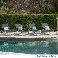 This chaise lounge is supported by beautifully turned birch wood legs which offer an attractive look and durable structure. Shop For Myers Outdoor Aluminum Mesh Chaise Lounge Set Of 4 By Christopher Knight Home Get Free Shipping On Everything At Overstock Your Online Garden Patio Outlet Store Get 5 In Rewards With Club O 19454937