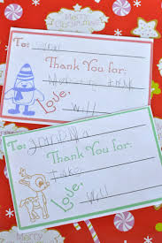 Great list and i love that you make the kids do thank you cards! Children S Christmas Thank You Cards Our Thrifty Ideas