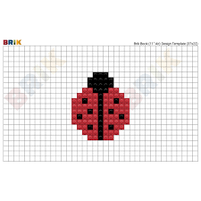 Ladybug cross stitch pattern free. Ladybug Pixel Art Brik
