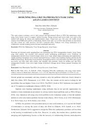 Sep 11, 2020 · kumpulan soal hots model pisa atau timss literasi matematika defantri com. Pdf Designing Pisa Like Mathematics Task Using Asian Games Context