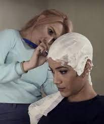 Pin By Sqmora On Bald Women Covered In Shaving Cream 2 Shaved Head Women Bald Head Women Buzzed Hair Women