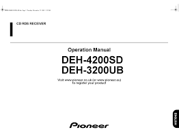 Thank you for purchasing this pioneer product. Pioneer Deh 3200ub Operation Manual Pdf Download Manualslib