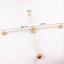 Set Of 5 Wooden Baby Mobile Hanger Baby Crib Mobile Hanger Frame Mobile Diy Baby Mobile Holder In Natural Wood Handmade Wood Merchandise Inn