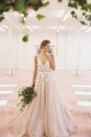 Blush Wedding Dress Styles We Love Pink Wedding Dresses Blush Tulle Wedding Dress Wedding Dresses Blush