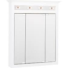 Over 3,400 medicine cabinets ✓ great selection & price ✓ free shipping on prime eligible orders blossom recessed or surface led mirror medicine cabinet w/defogger glacer bathroom mirror cabinet, wall mounted storage cabinet with mirror door and adjustable shelf, mirrored medicine. Project Source 31 75 In X 36 In Lighted Incandescent Surface White Mirrored Rectangle Medicine Cabinet In The Medicine Cabinets Department At Lowes Com