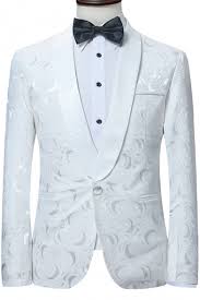 Karen millen velvet tuxedo jacket ($260) ❤ liked on polyvore featuring outerwear, jackets, blazers, black, women, velvet tuxedo jacket, velvet blazer, tuxedo jackets, tux jacket and. Fancy Floral Pattern Long Sleeve Shawl Collar Single Button White Blazer Tuxedo Suit For Men Takeluckhome Com