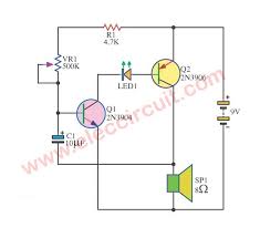 Simple tone generator circuit diagram. Simple Sound Effects Circuits Eleccircuit Com