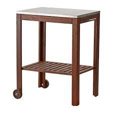 Applaro Klasen Serving Cart Outdoor Brown Stained Stainless Steel 30 3 8x22 7 8 Serving Cart Ikea Ikea Outdoor