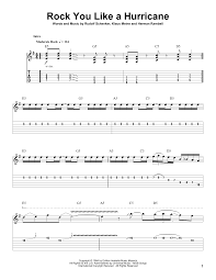 Scorpions Rock You Like A Hurricane Tab Tablature Apprendre La Guitare Chanson Guitare