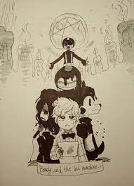 Bendy And The Ink Machine Bendy Boris The Wolf Alice The Angel Henry Sammy Limeorangetree Tumblr Com Bendy And The Ink Machine Cartoon Drawings Alice Angel