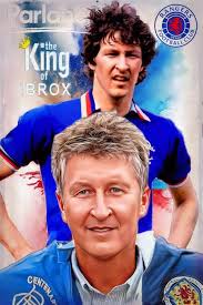 Sandy front centre this time, with Derek Parlane, a Barca sub, at the  back.....