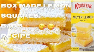 Krusteaz meyer lemon bar mix 19.35 ounce box front view silo image. Easy Lemon Squares Recipe Krusteaz Lemon Bars Boxmade With A Twist Youtube