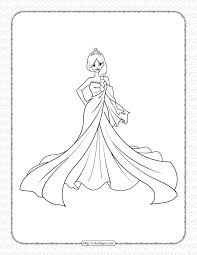 Frozen elsa disney princess christmas coloring pages printable and coloring book to print for free. Printable A Beautiful Princess Coloring Page