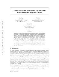 PDF) Model Distillation for Revenue Optimization: Interpretable  Personalized Pricing